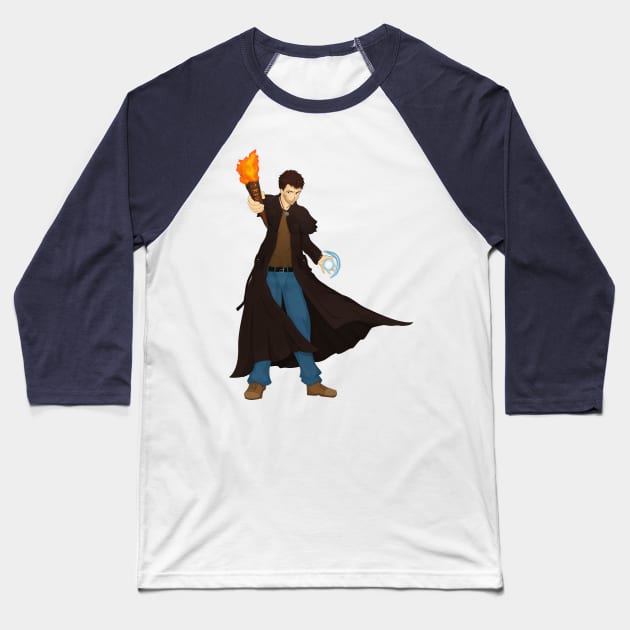 Dresden Files the Anime Baseball T-Shirt by DoctorBadguy